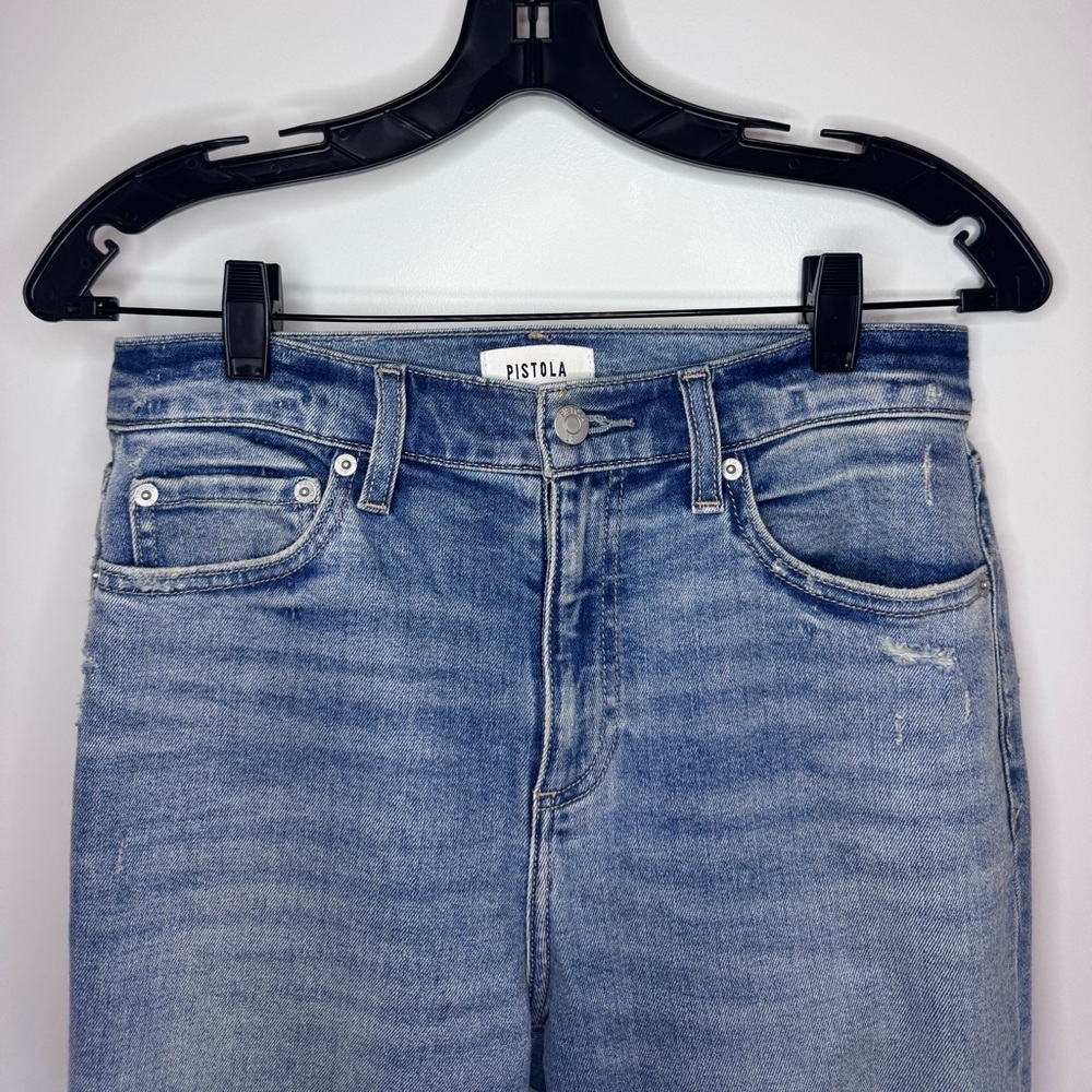 Pistola High Rise Light Blue Jeans Straight Fit